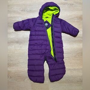 Canada Goose Purple and Green Toddler One Piece Snowsuit